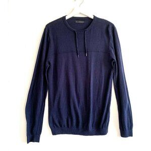 ASOS blue cotton sweater with tie detail size M